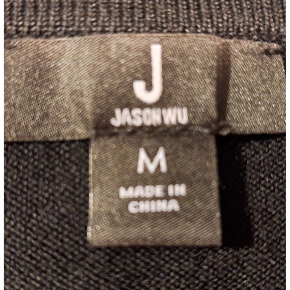 Jason Wu Women Medium Black Jacquard Knit Button Front Cardigan CROP Sweater - Picture 5 of 7